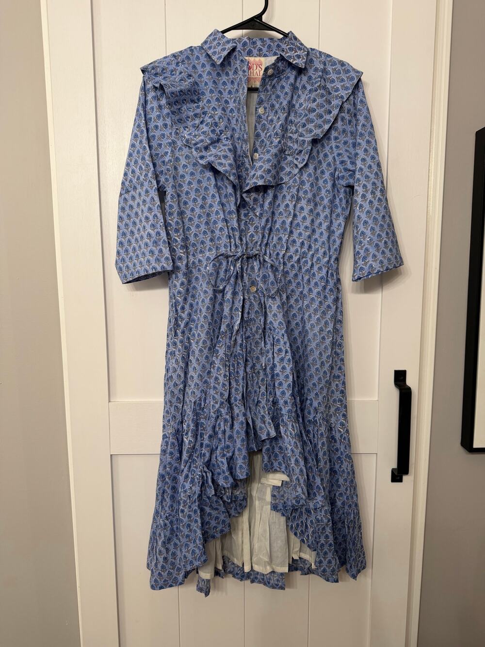 Mod’s Mahal blue Mitzi cottagecore shift dress in sz Small new w tag